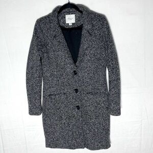 Jacqueline de Yong Gray Button Up Pea Coat S